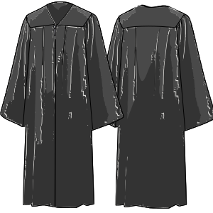 Fashion sewing patterns for UNIFORMS One-Piece women's graduation gown 9888